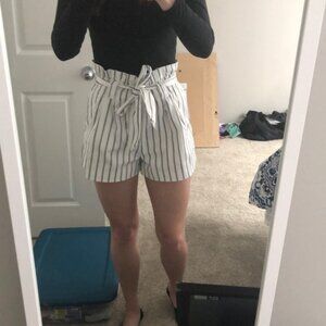 Zara High Waisted Striped Shorts